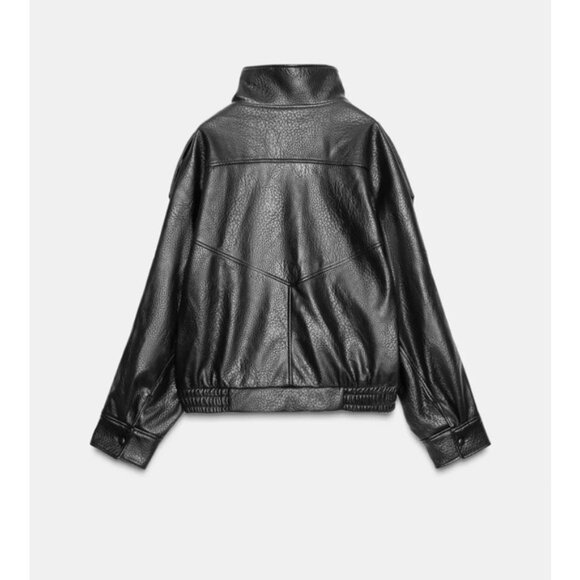 Zara Faux Leather Jacket - Picture 2 of 5